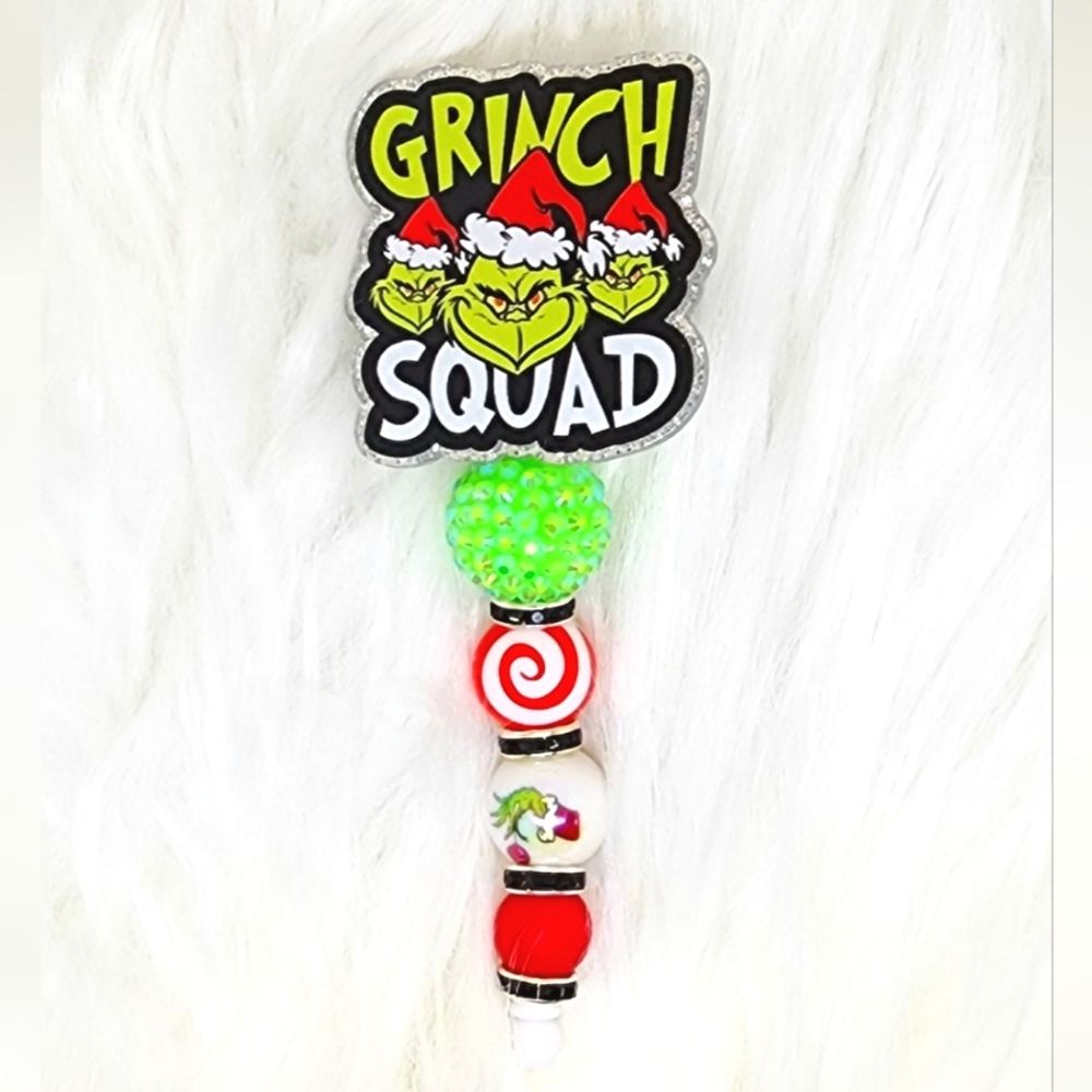 Christmas Grinch Squad Badge Reel